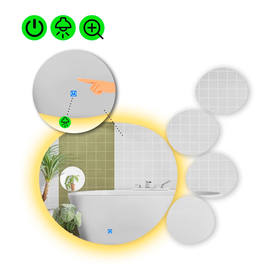 Зеркало с LED подсветкой Acqua 2 100x100 см (8737514)