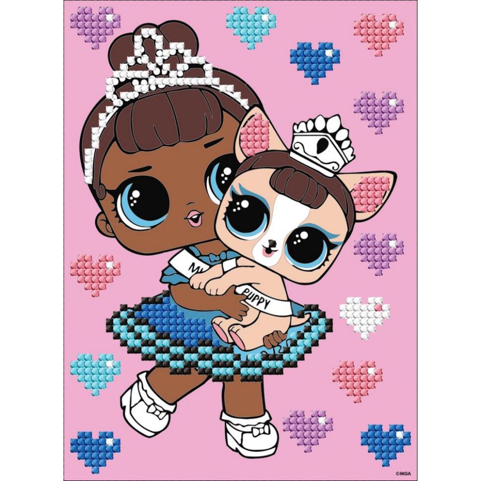 Алмазная мозаика Ideyka LOL Surprise! Miss Baby With Miss Puppy 15x20 см (AML1201)