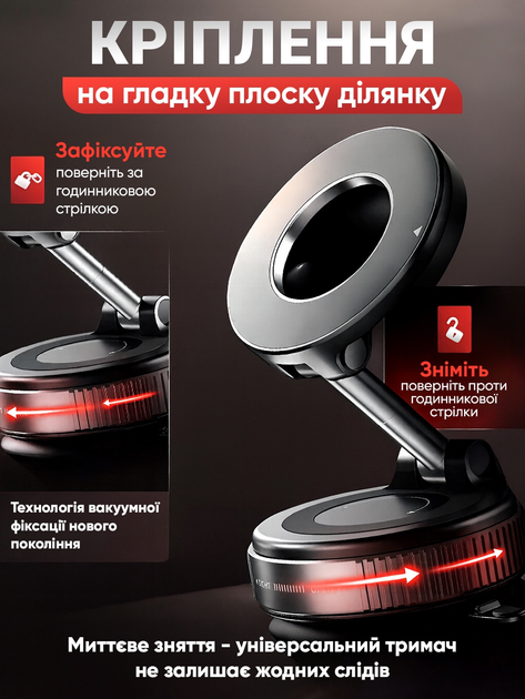 Тримач для телефона в авто JoyPro Magnetic Holder Чорний (jmx3059) - фото 3 Тримач для телефона в авто JoyPro Magnetic Holder Чорний (jmx3059) - фото 3