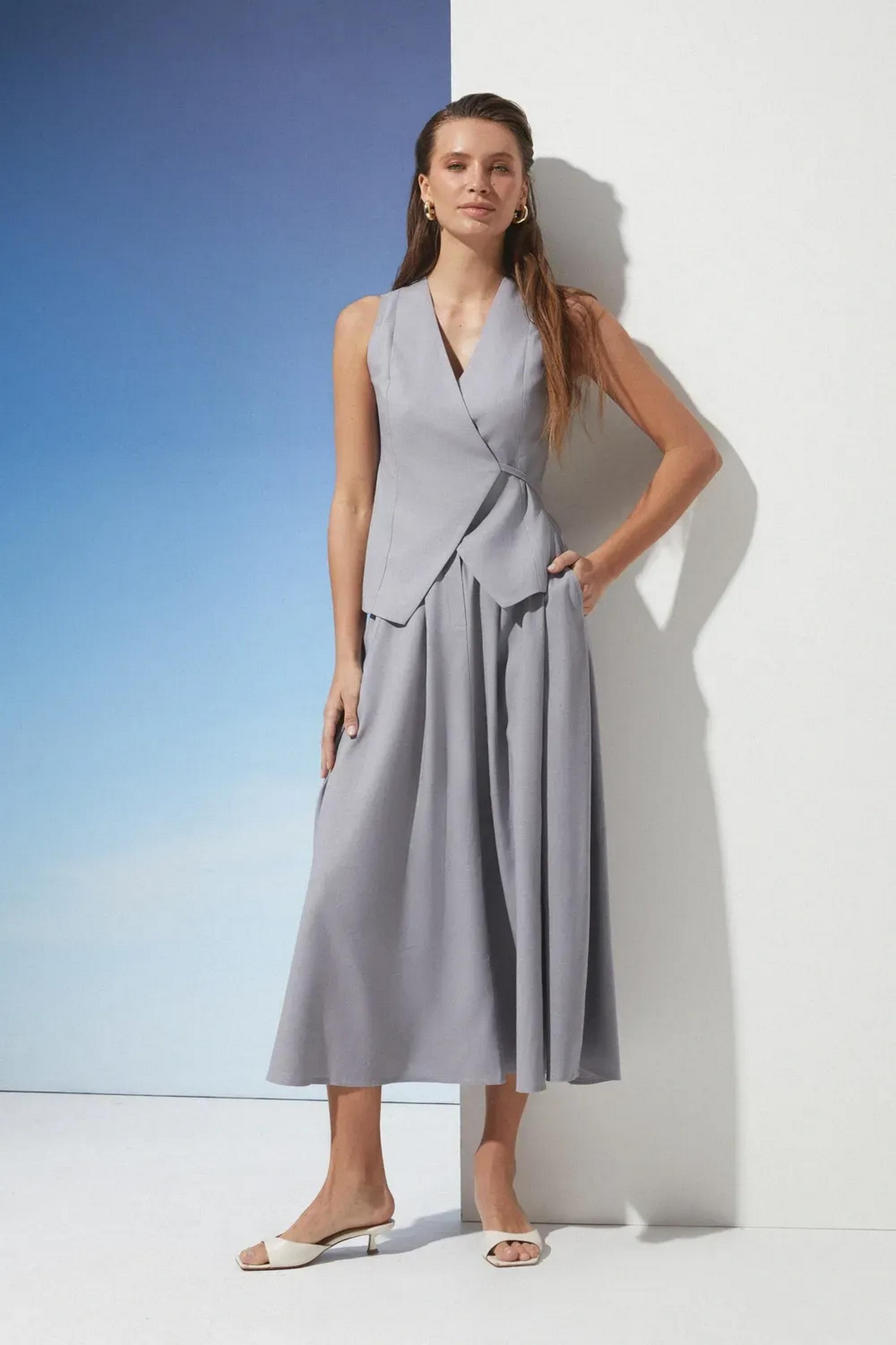 Спідниця жіноча Seventeen L-XL Сірий (104-2275.6315-1) - фото 3 Спідниця жіноча Seventeen L-XL Сірий (104-2275.6315-1) - фото 3