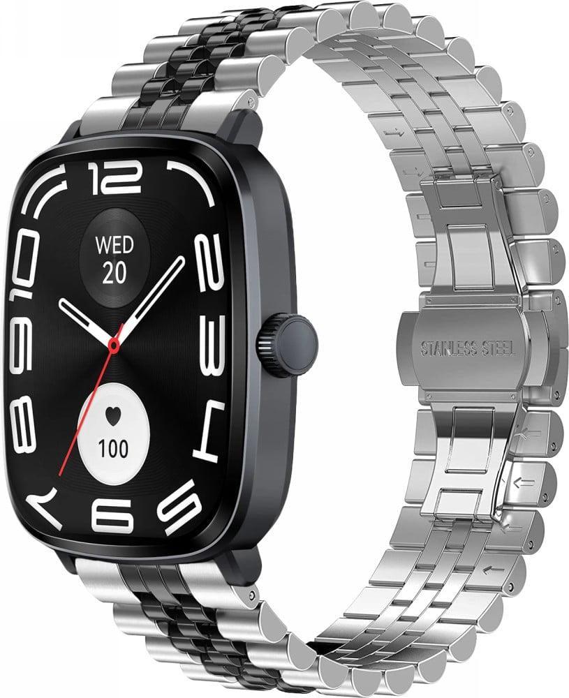 Браслет металлический Stech Line для Haylou RS5 LS19 Silver Black (40897-69)