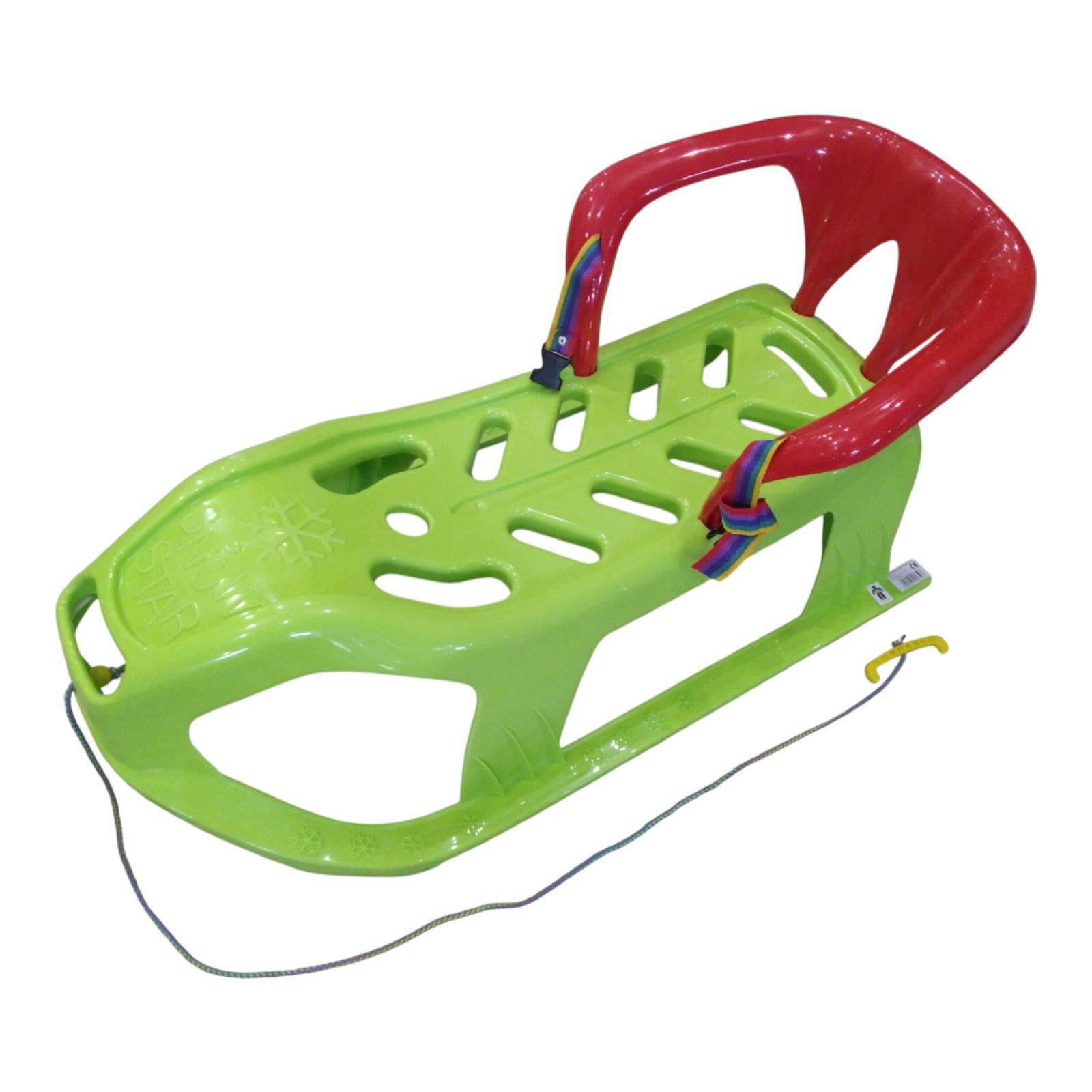 Санки-дитячі зі спинкою Marmat Snow Star Зелений (11120) - фото 4