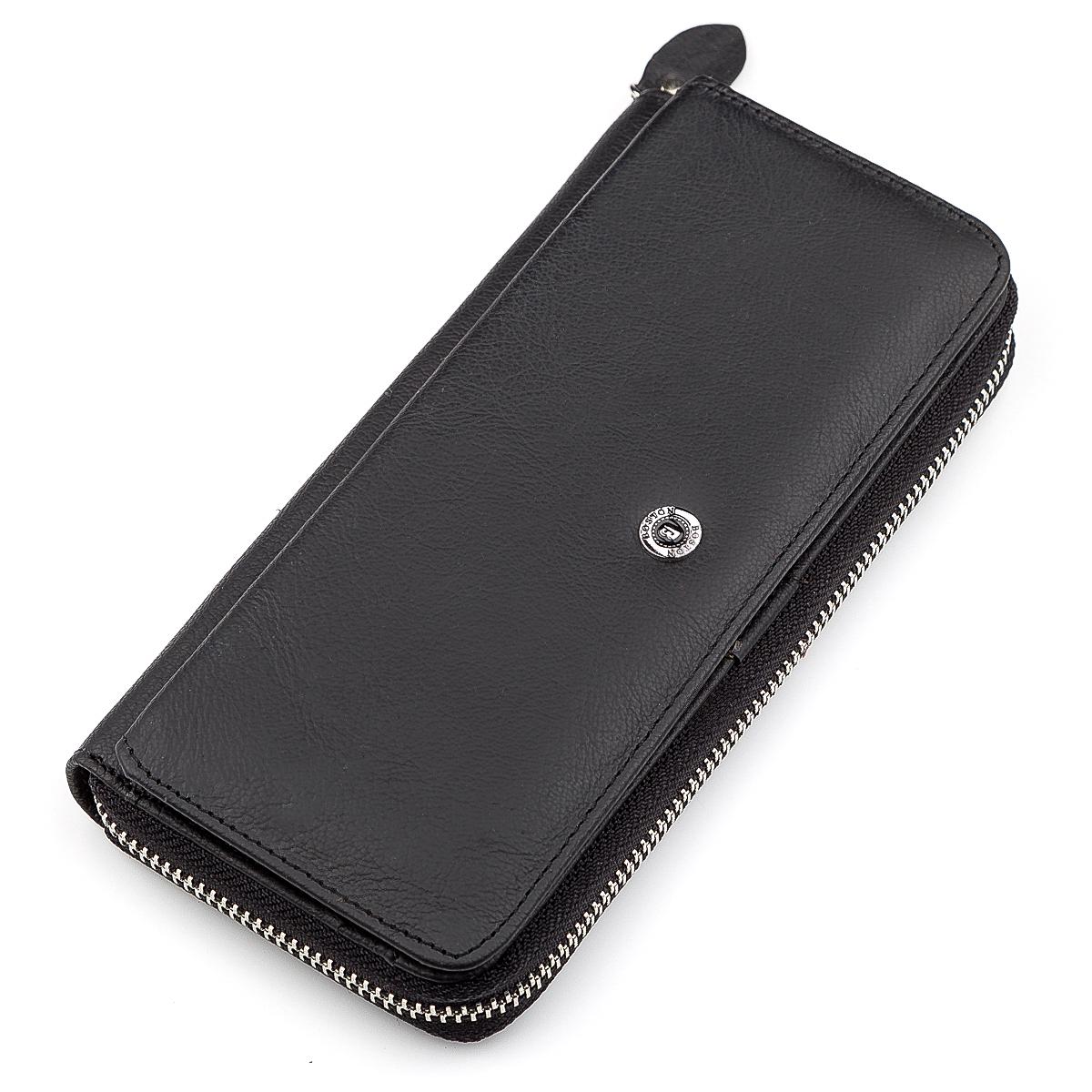 Жіночий гаманець Boston 18477 шкіряний Чорний