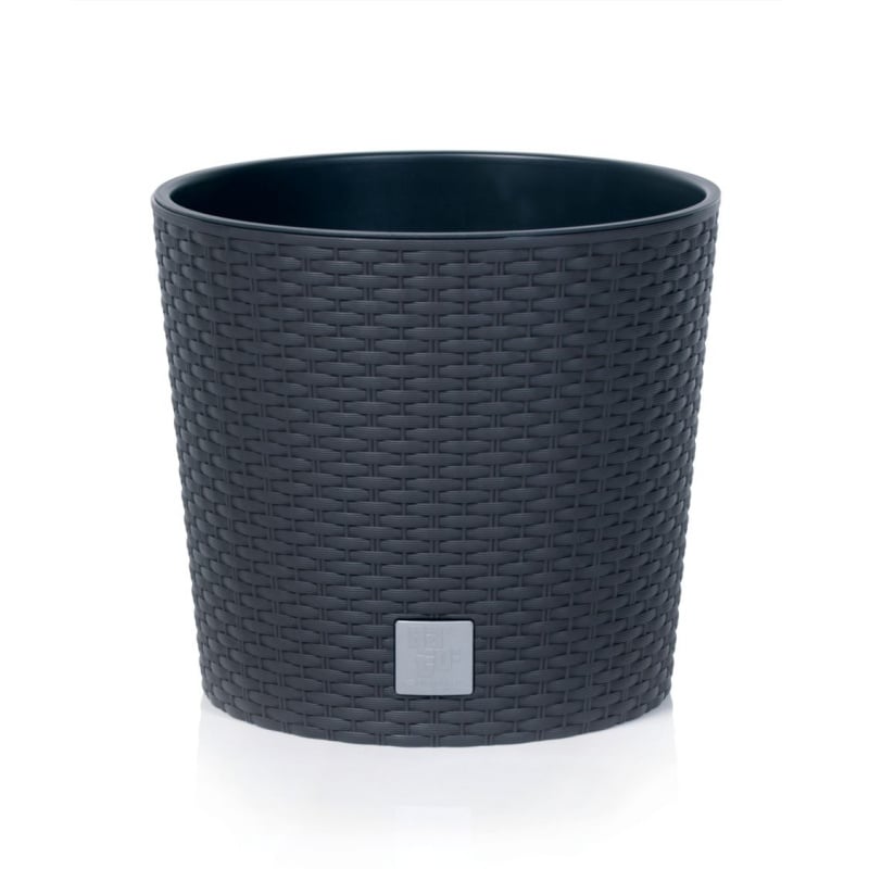 Горшок для цветов Prosperplast Rato со вставкой 2в1 Н-37,5 см Антрацит (79566-433)