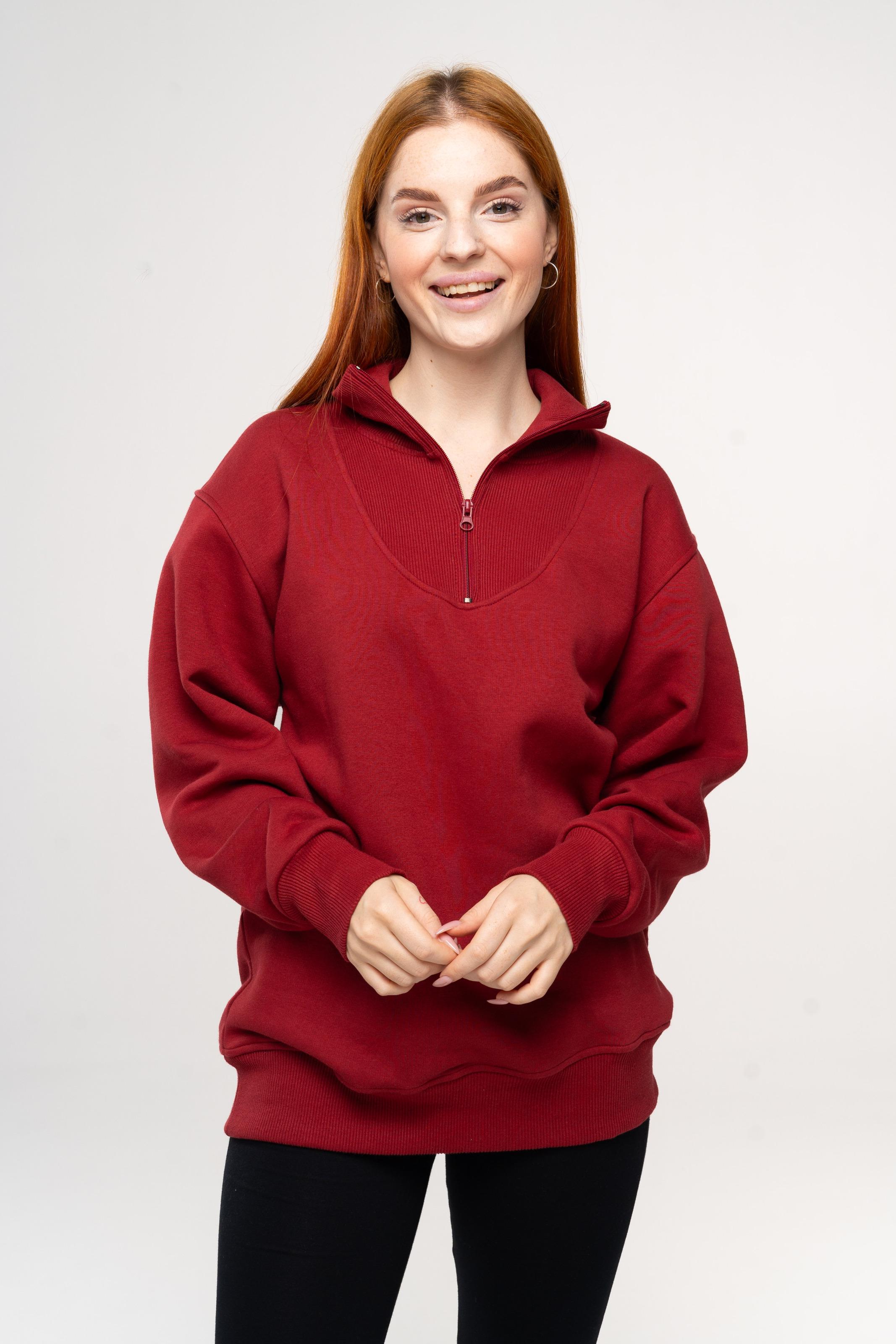 Толстовка женская утепленная ROZA 230410 3XL Бордовый (4824005684975)