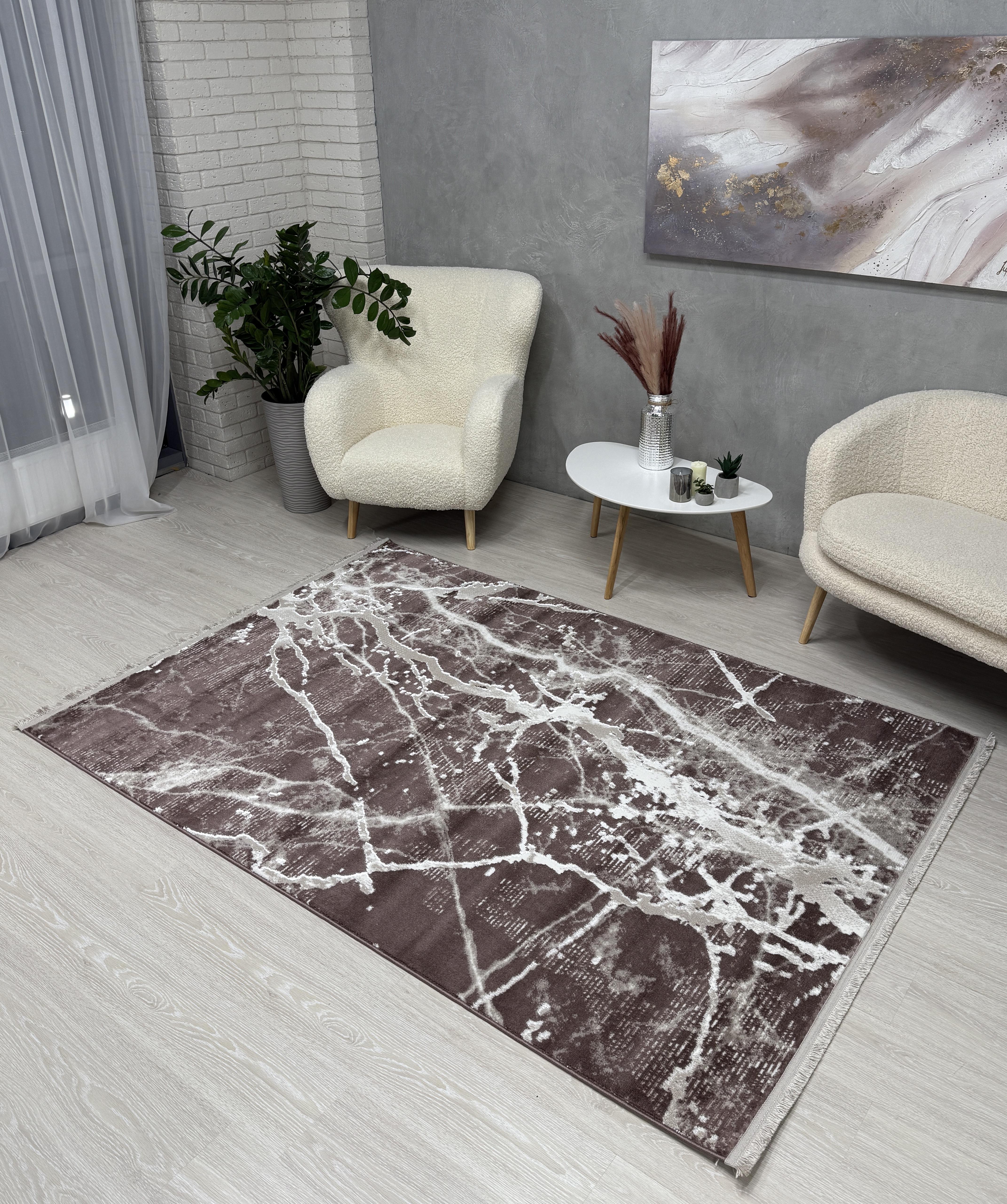 Килим Mars з невисоким ворсом 200x300 см Коричневий (4640AAK/K9)