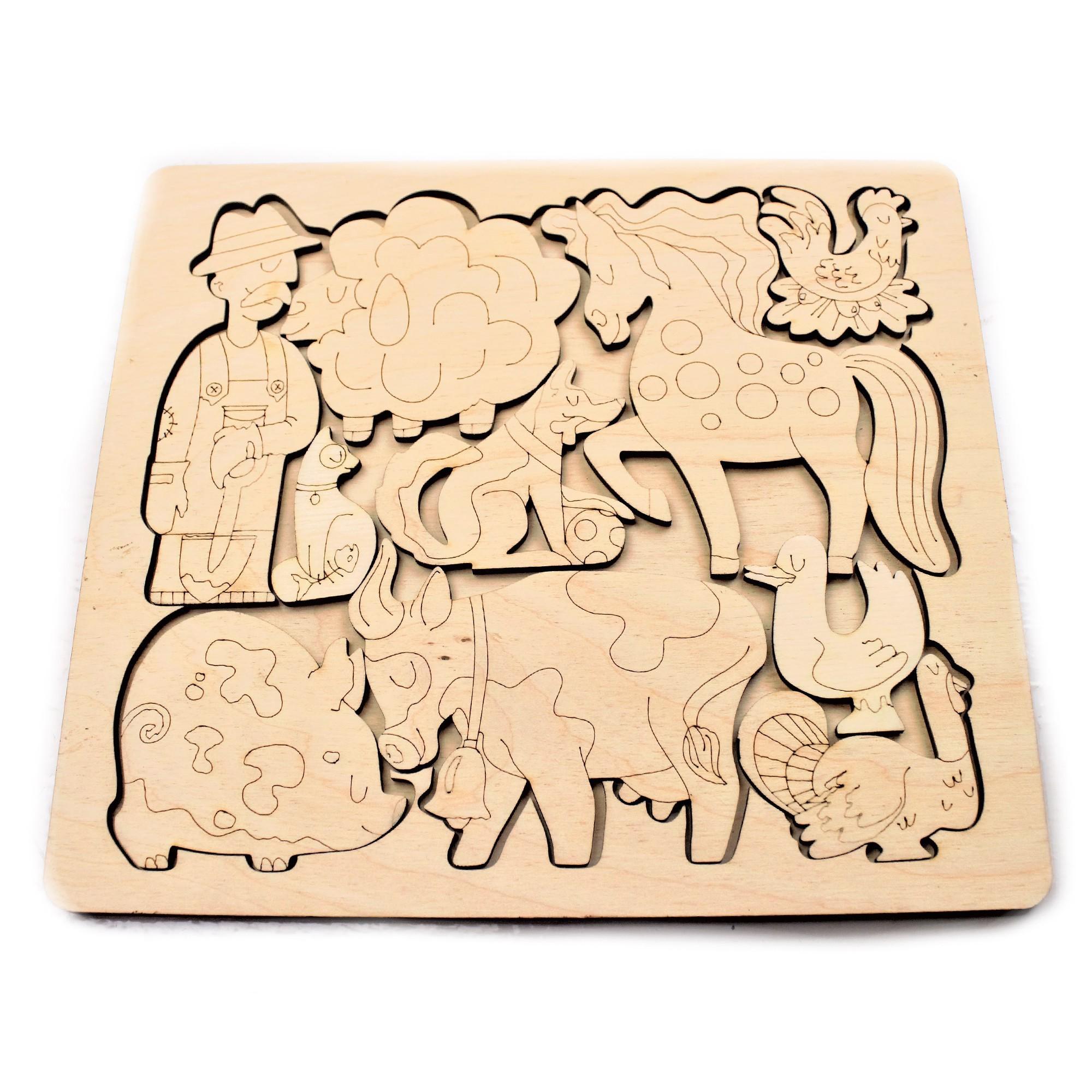 ​Пазлы-раскраска LaserPro Ферма 10 деталей