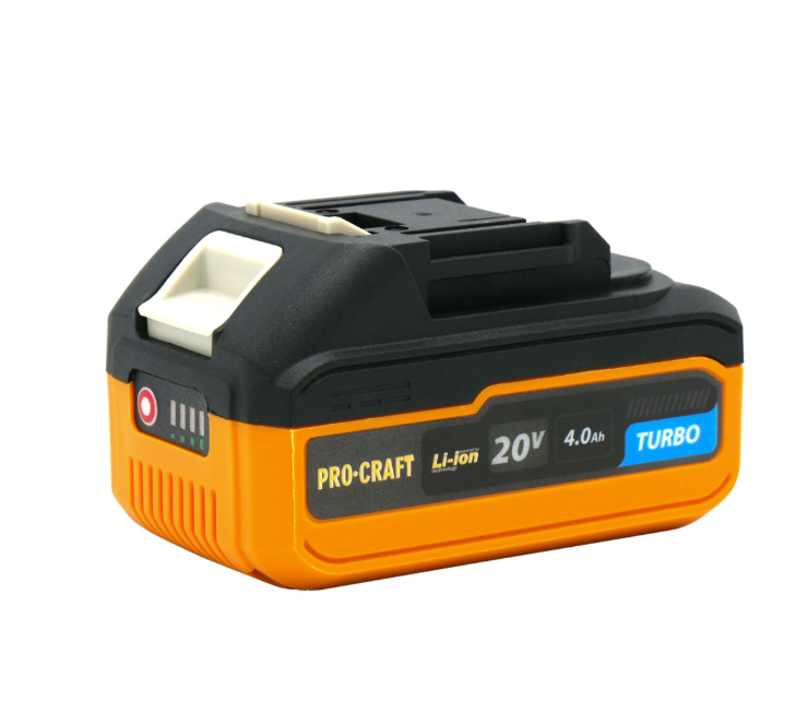 Акумуляторна батарея ProCraft Battery20/4 Turbo 20V 4 Аг Li-Ion з індикатором заряду та захистом (36867459)