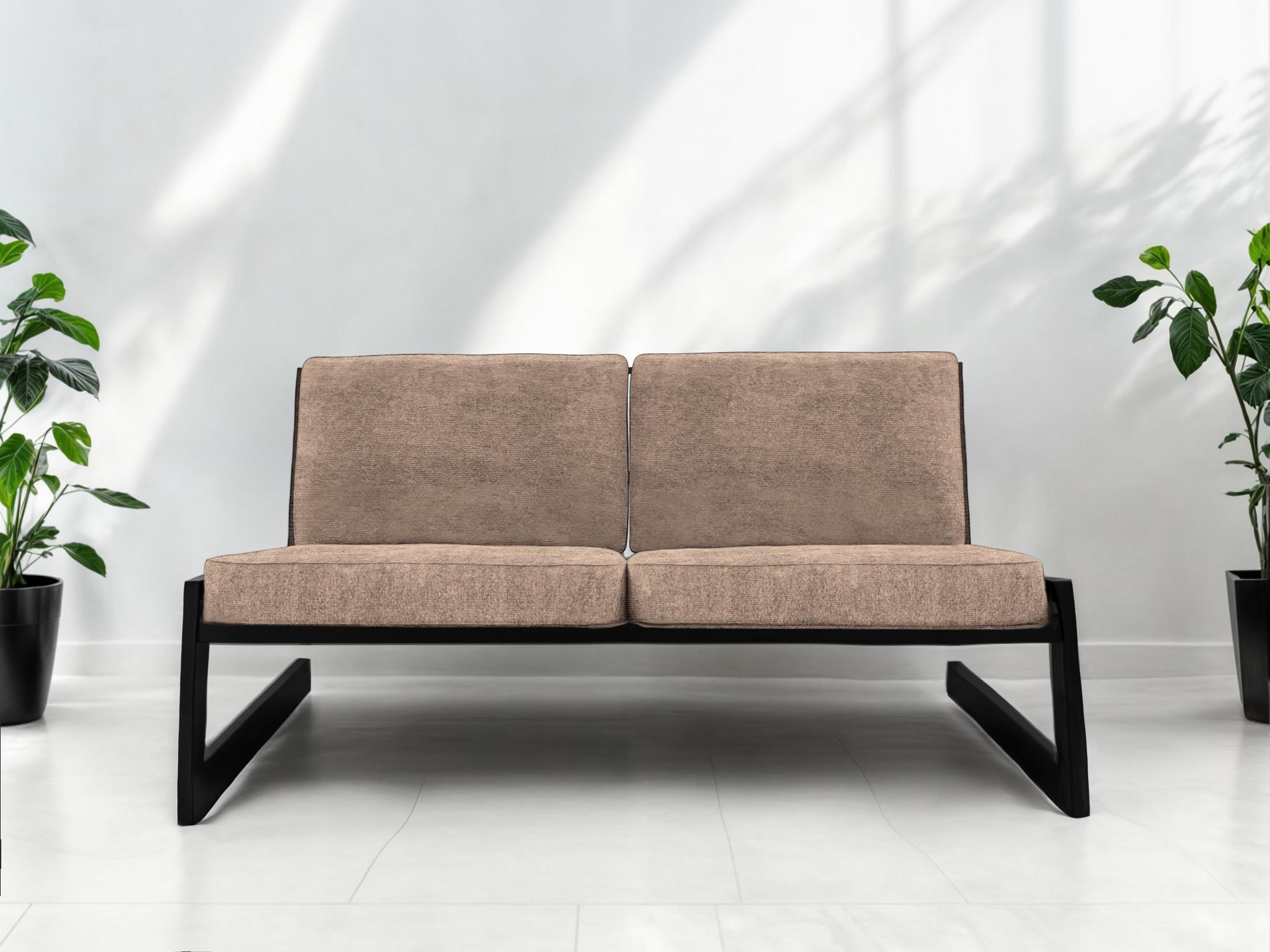 Диван металлический Tobi Sho Флекс DV6 с подушками 750х1560х700 мм рогожка 03/Бежевый (DV069383) - фото 3