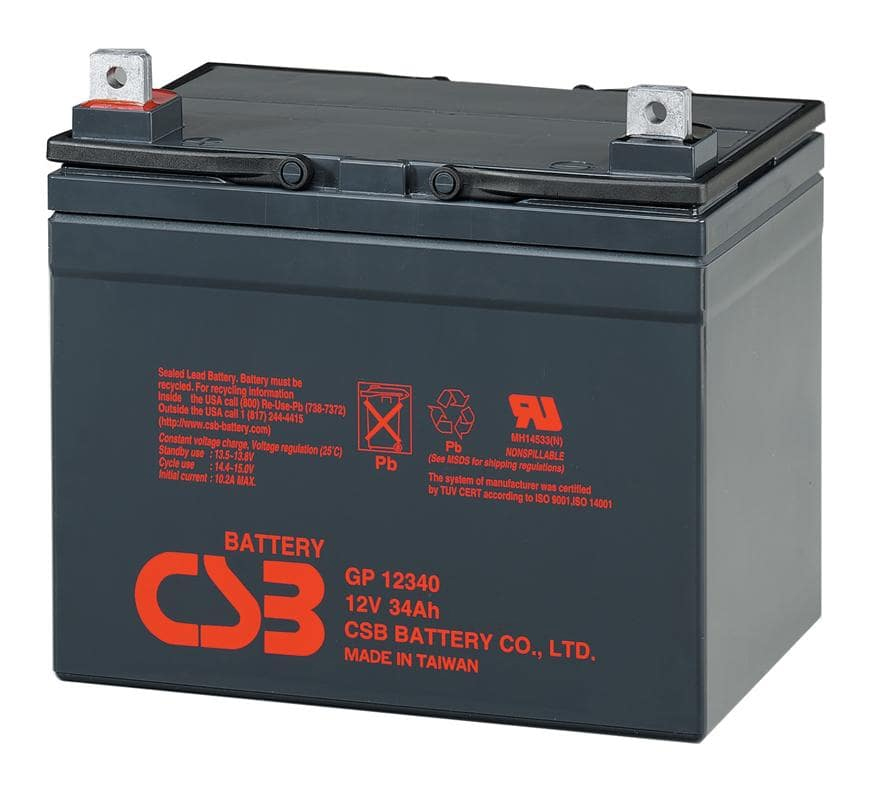 Аккумулятор CSB GP12340 12V 34 Ah 195х130х155 мм для ИБП сигнализации (5669)