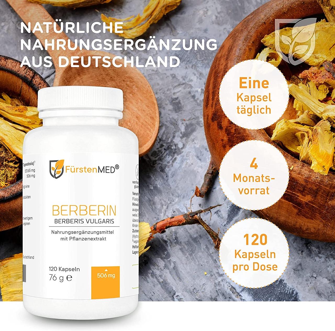 Берберин FurstenMED 506 мг 120 капсул (50091798) - фото 6 Берберин FurstenMED 506 мг 120 капсул (50091798) - фото 6