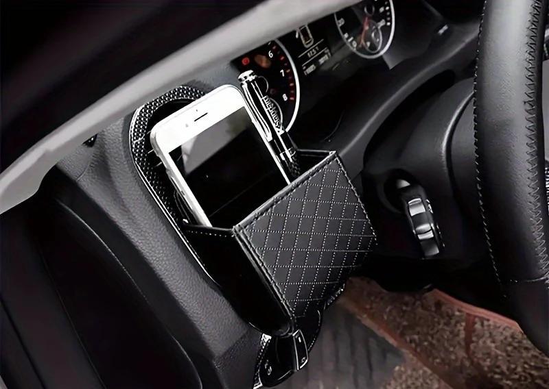 Органайзер для авто из экокожи на дефлектор для хранения аксессуаров 12x9x5,5 см Черный (D-0130) - фото 3 Органайзер для авто из экокожи на дефлектор для хранения аксессуаров 12x9x5,5 см Черный (D-0130) - фото 3