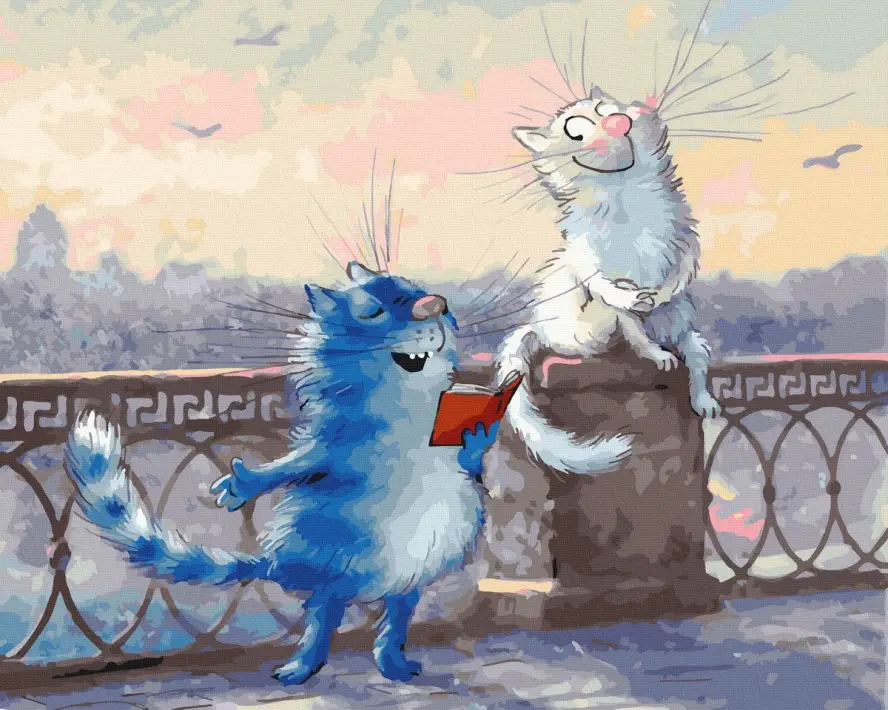 Картина по номерам Brushme Стихи от синего кота 40x50 см (BRM25001)