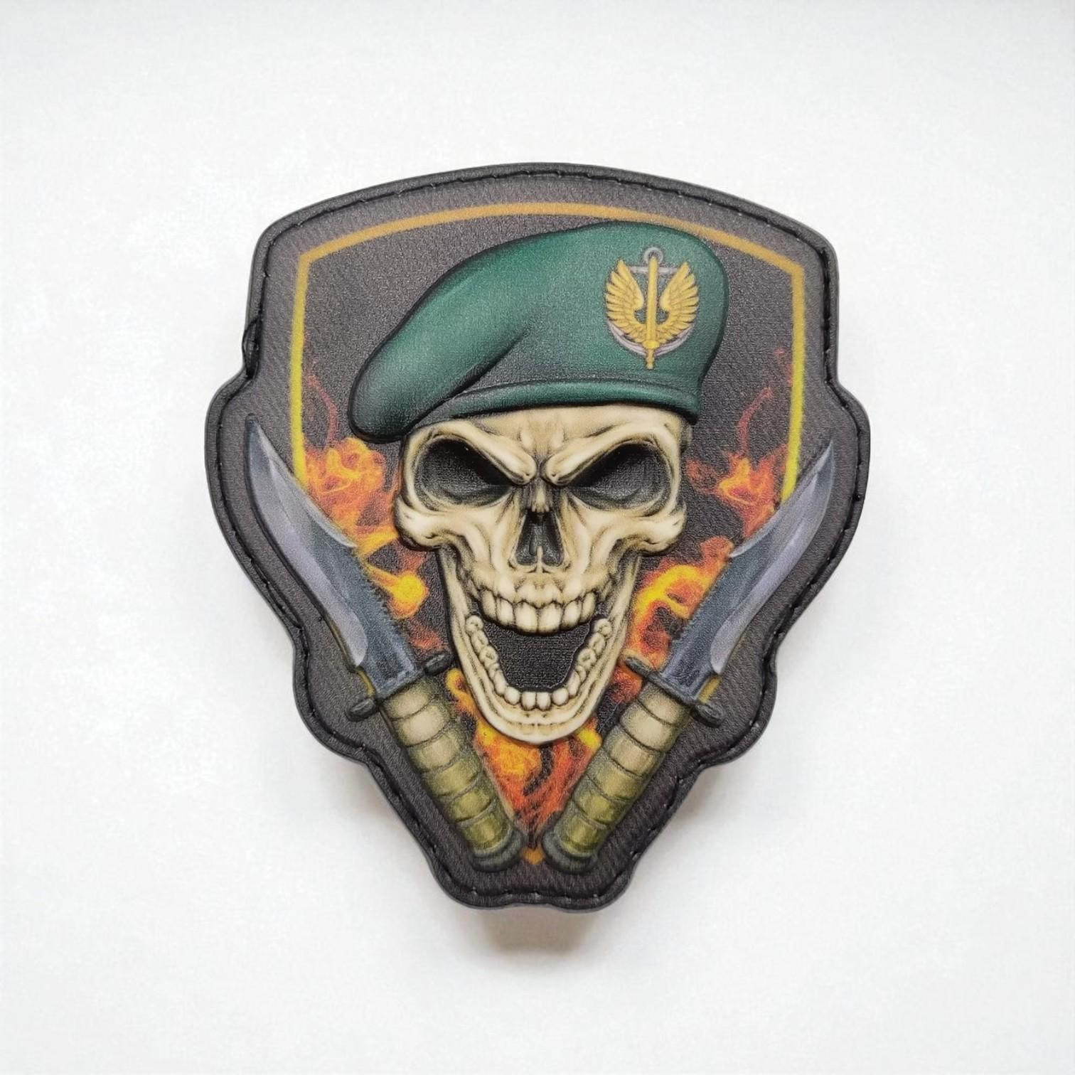 Шеврон у вигляді Черепа у береті Морська піхота