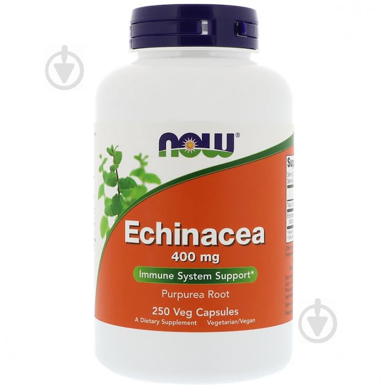Эхинацея 400мг, Now Foods, Echinacea Purpurea, 250 капсул