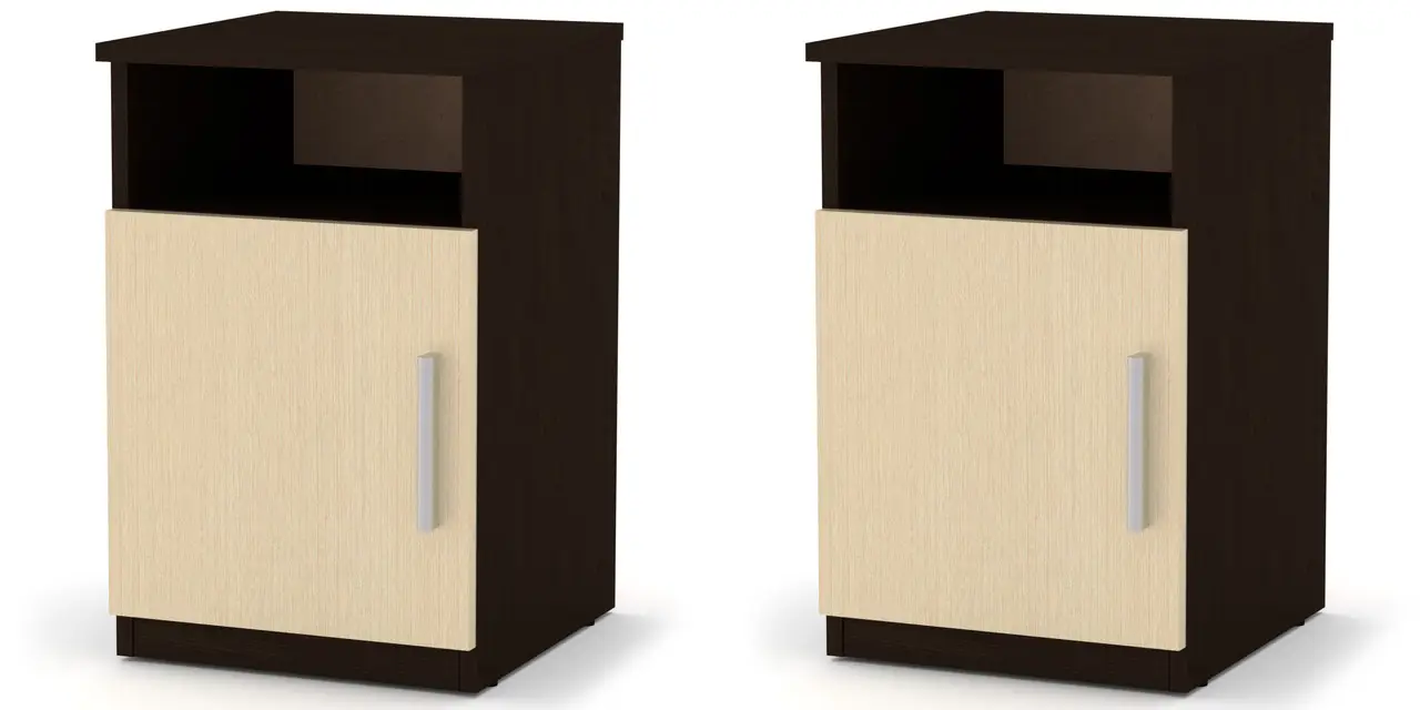 Тумба приліжкова Компаніт ПКТ-1 2 шт. Венге темний/Венге світлий (26642709)