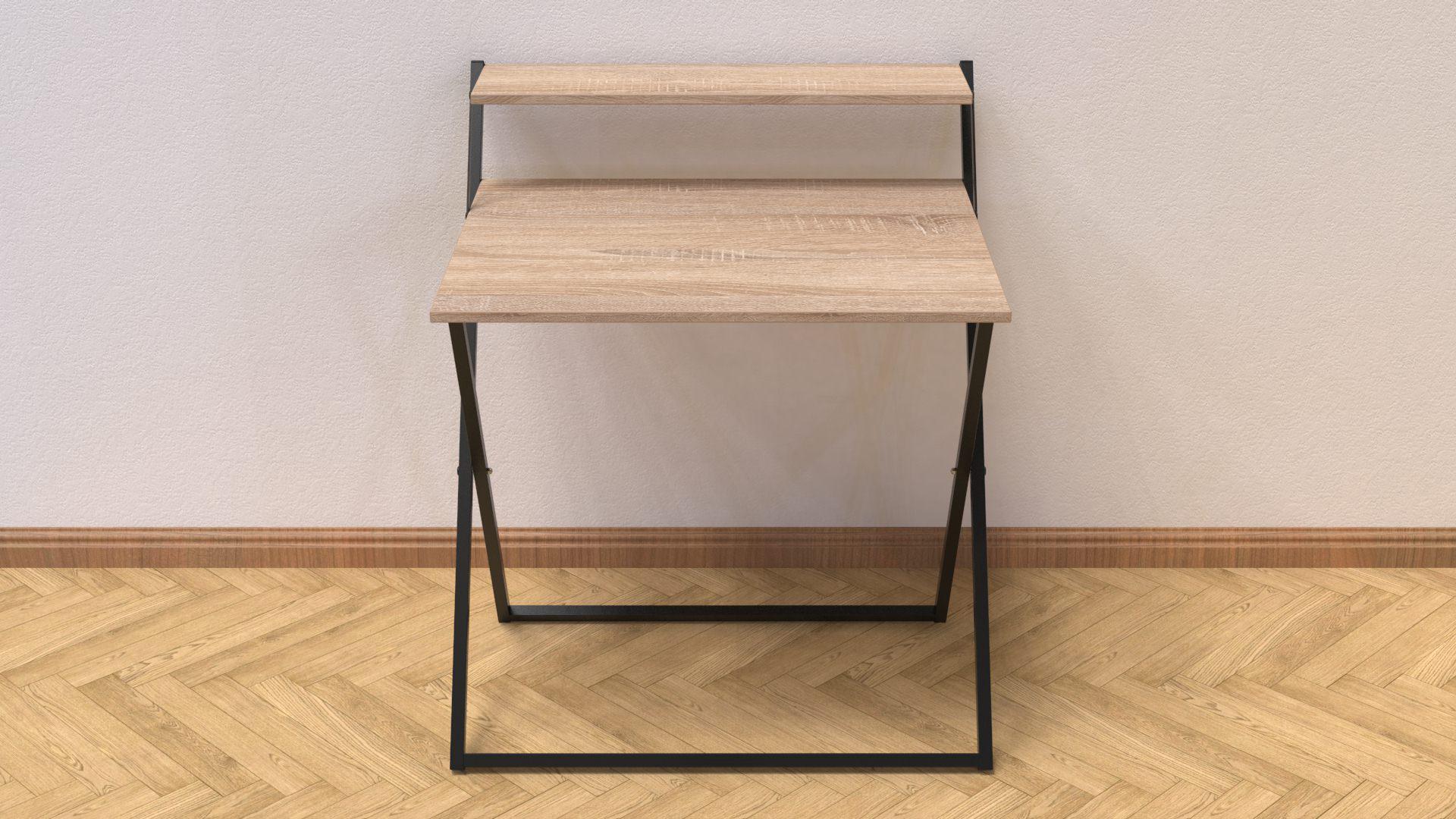 Стіл-трансформер Ferrum-decor Компакт 4 метал/ДСП 16 мм 750x790x720 мм Чорний/Дуб Сонома (FRD-104693) - фото 6 Стіл-трансформер Ferrum-decor Компакт 4 метал/ДСП 16 мм 750x790x720 мм Чорний/Дуб Сонома (FRD-104693) - фото 6