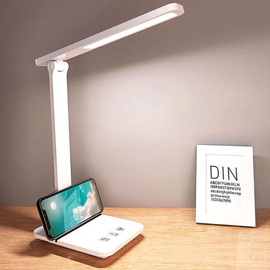 Светильник настольный со встроенной аккумуляторной батареей 3 режима свечения/настройка яркости/функция автоотключения 9W