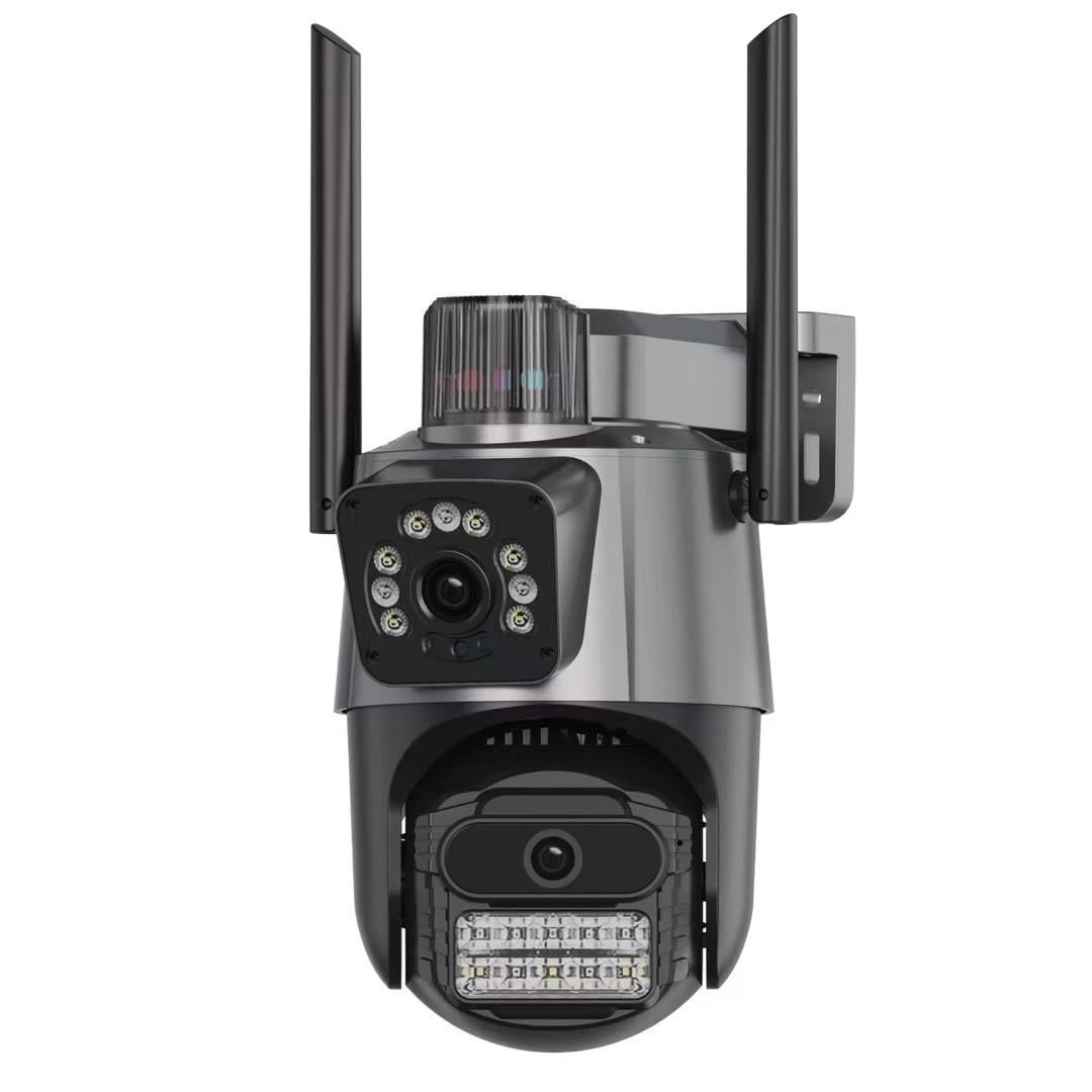 Камера видеонаблюдения улична два объектива с датчиком движения 8MP (500)