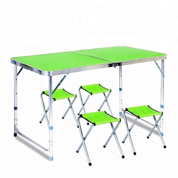 Стол кемпинговый Folding Table для отдыха со стульями 120х60х70 см 4 шт.