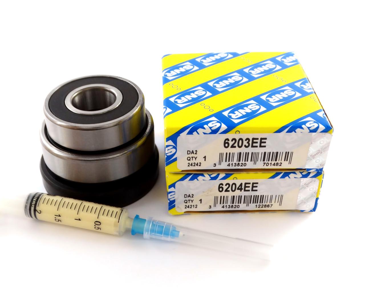 Подшипники SNR для стиральной машины LG 6203-6204 сальник 25х50х10 и смазка 2 мл (26278099) Подшипники SNR для стиральной машины LG 6203-6204 сальник 25х50х10 и смазка 2 мл (26278099)