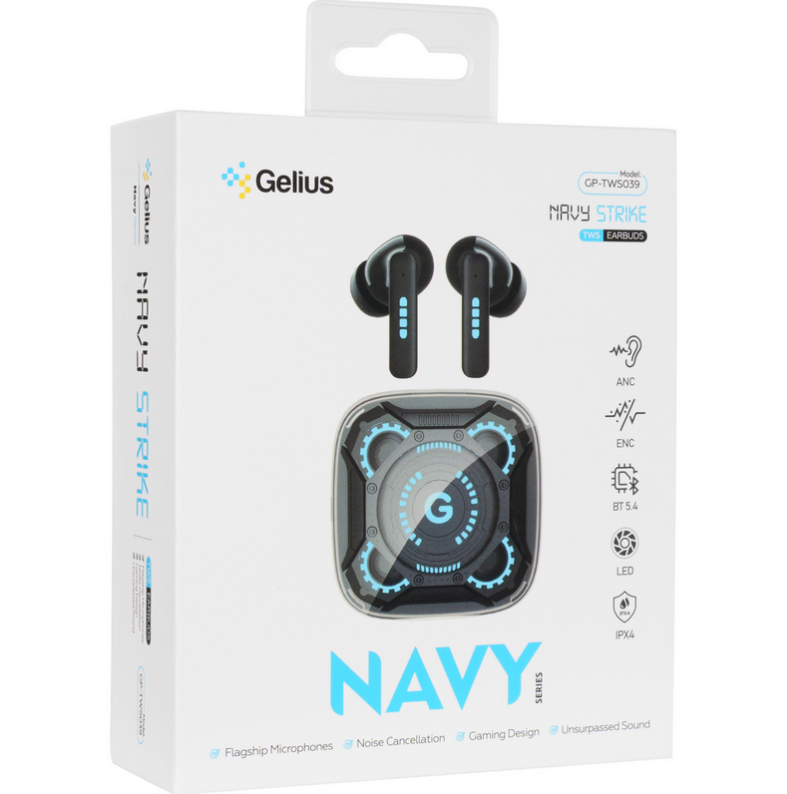 Наушники беспроводные TWS Gelius NavyStrike GP-TWS039 Black - фото 9