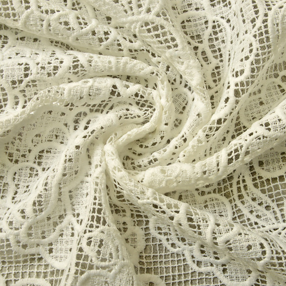 Ткань кружево IDEIA Роза 1,3 м Молочный (2200004110202)