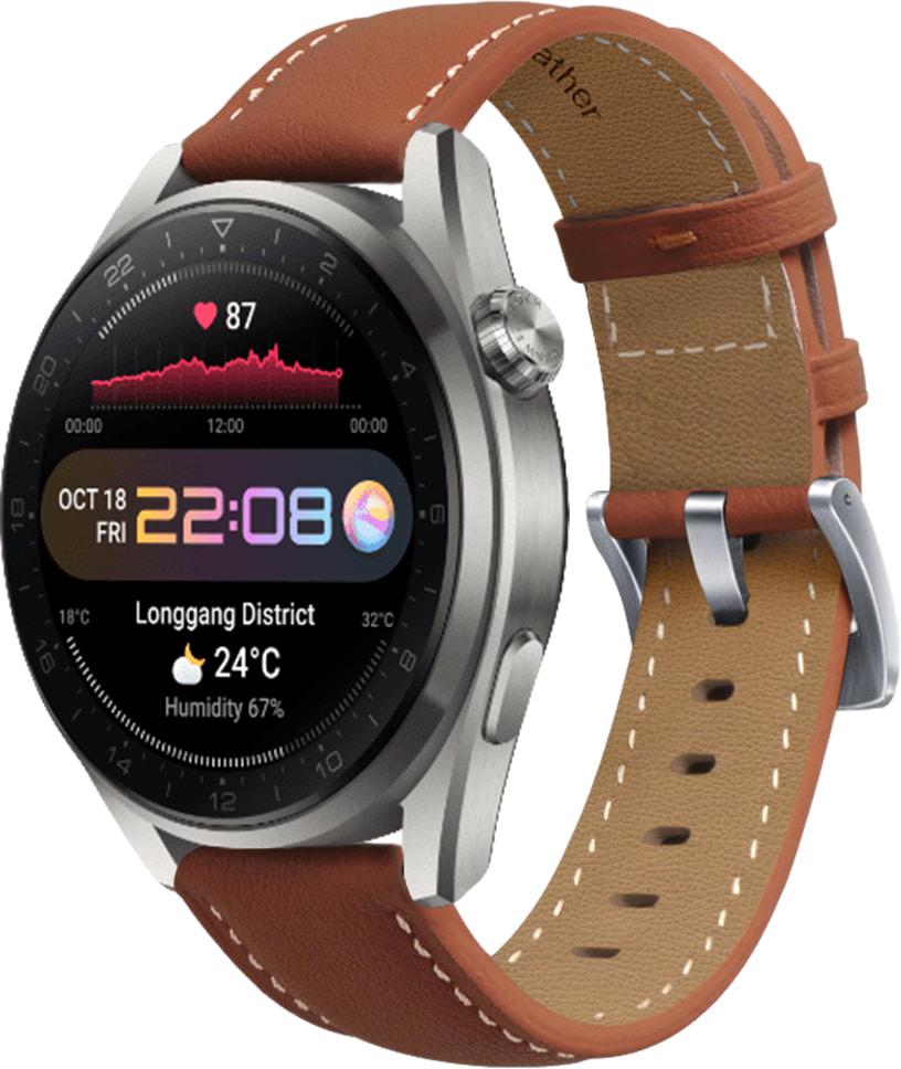 Ремешок кожаный Folsa для Huawei Watch 3 Pro Brown (31550-30)