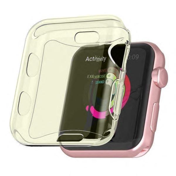 Чехол-накладка прозрачная Silicone Case для Apple Watch 1 2 3 Series с полной защитой 42 мм