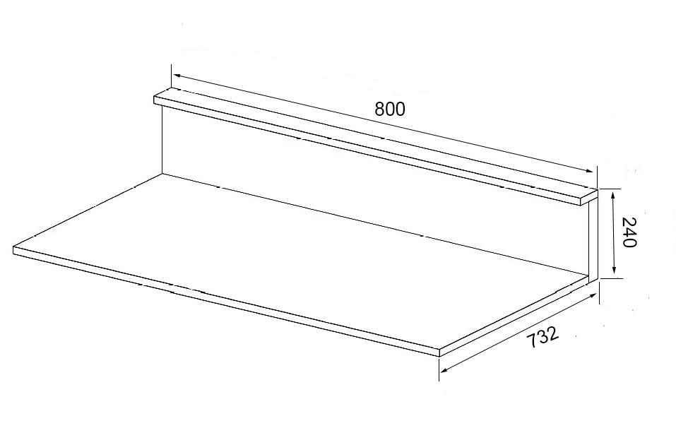 Стіл-полиця трансформер 800х240 мм - фото 3