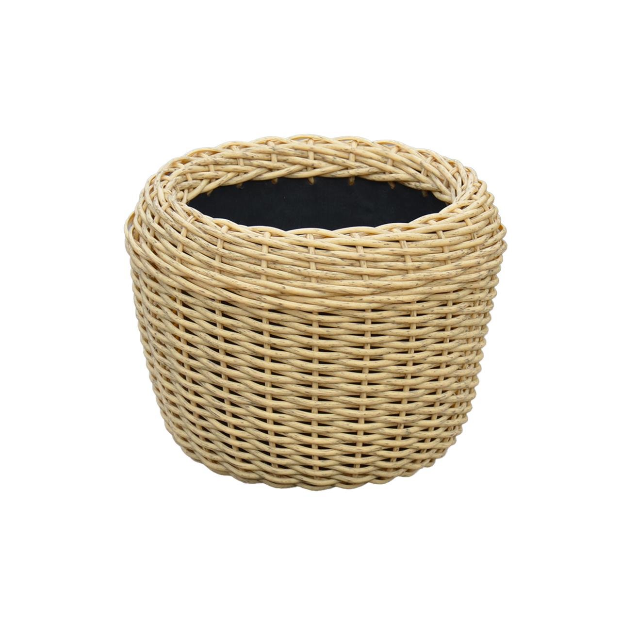 Кашпо для рослин з штучного ротангу 12 л Світле дерево (11717137) - фото 1 Кашпо для рослин з штучного ротангу 12 л Світле дерево (11717137) - фото 1