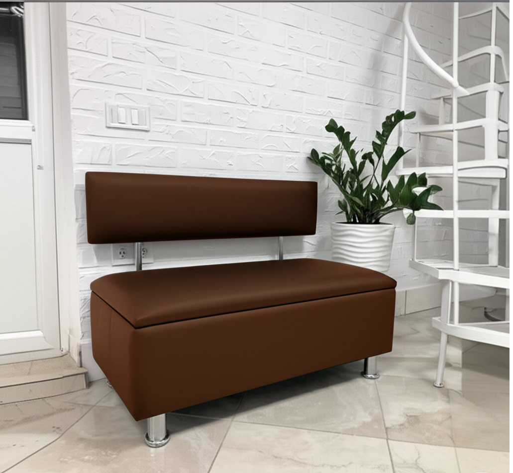 Диван у зону очікування Сompakt штучна шкіра 120 см Коричневий - фото 2 Диван у зону очікування Сompakt штучна шкіра 120 см Коричневий - фото 2