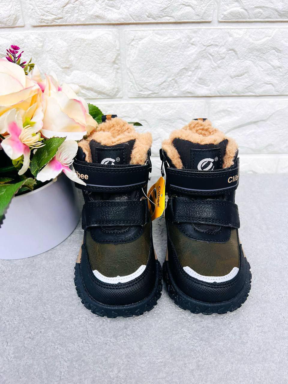 Чобітки для хлопчика зимові Clibee 1889 р. 26 17,3 см Хакі (1889-4) - фото 2