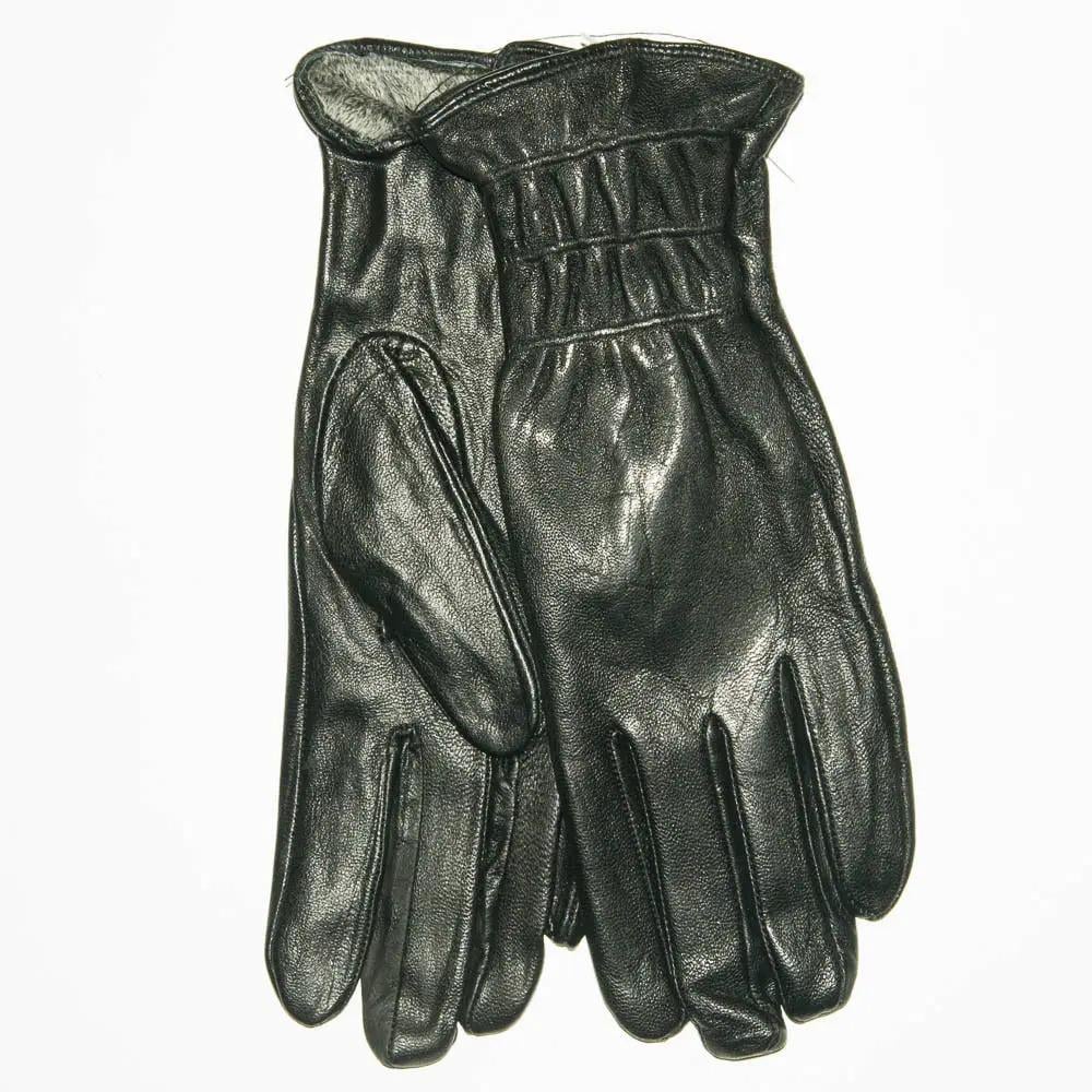 Перчатки женские кожаные на плюше L Черный (F29-2) Перчатки женские кожаные на плюше L Черный (F29-2)