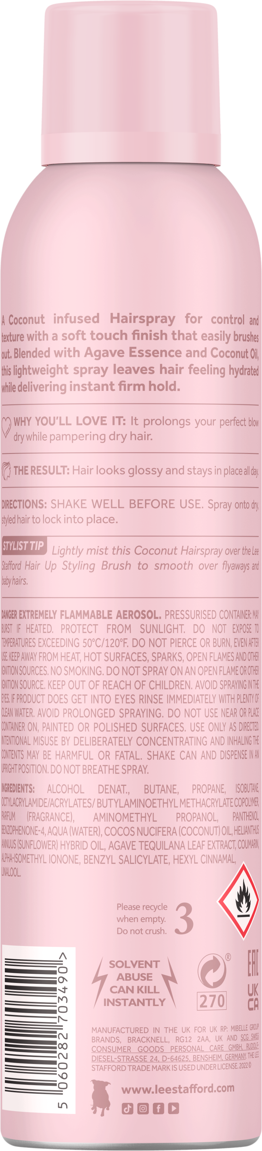 Фіксуючий спрей для волосся Coco Loco Firm Hold Hairspray 250 мл (LS3490) - фото 2 Фіксуючий спрей для волосся Coco Loco Firm Hold Hairspray 250 мл (LS3490) - фото 2