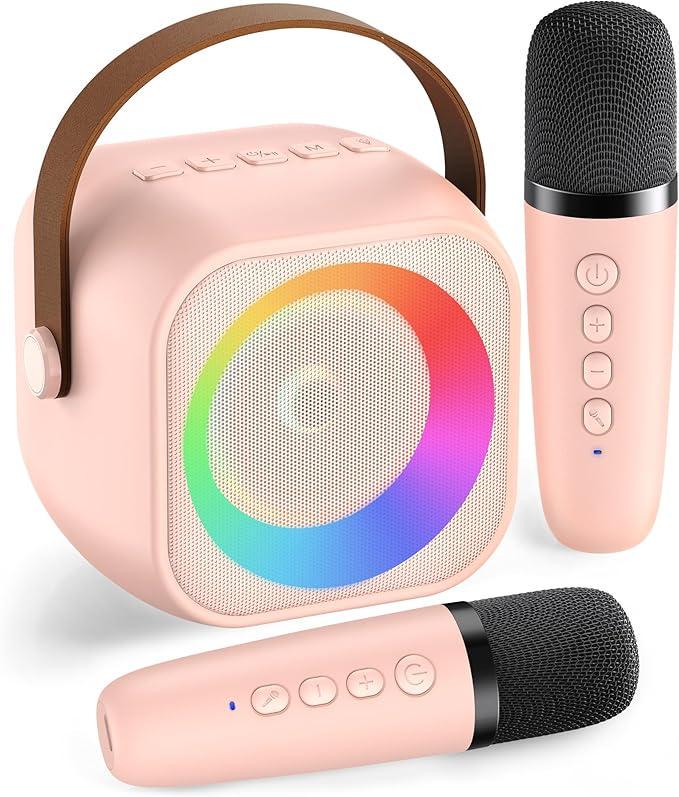Караоке-Bluetooth-колонка BEILIHART з 2 бездротовими мікрофонами та підсвічуванням
