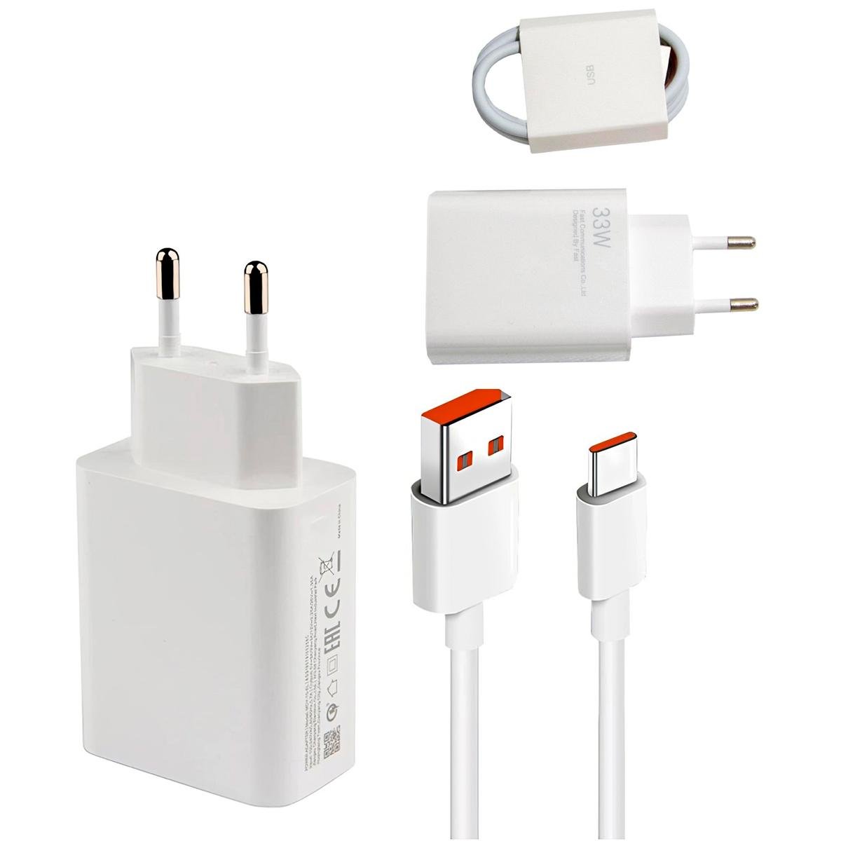 Комплект зарядки для телефона Power adapter Suite USB с кабелем Type-C 33W 2 шт. (3000229-TOP-2)