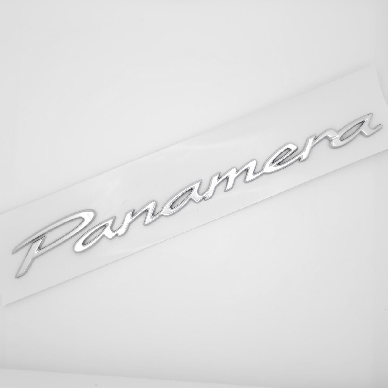 Эмблема надпись Panamera Porsche 22,9х2,3 см ABS Хром глянец (3085335392)