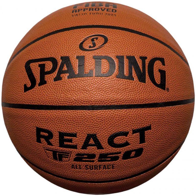 Баскетбольний м'яч Spalding React FIBA TF-250 універсальний р. 7 (11931_102) - фото 3