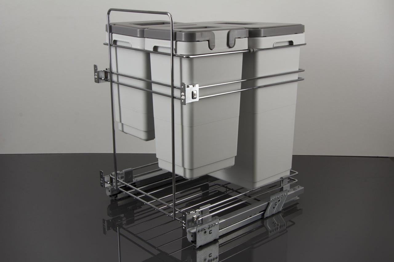 Сортер для сміття висувний Vibo Комбі easy для модуля 450 мм на 3 відра з доводчиком