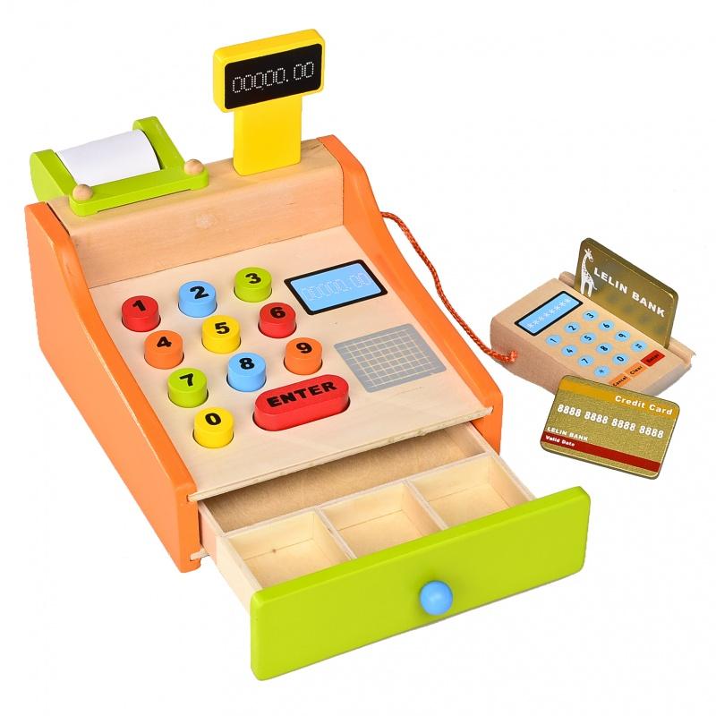 Игровой набор деревянный Кассовый аппарат (IE576)