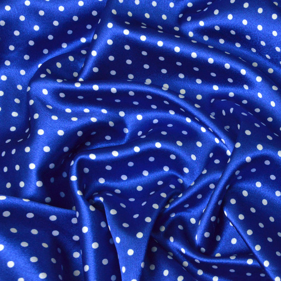 Ткань Ideia Горохи атлас 1,45 м Blue (2200004114231)