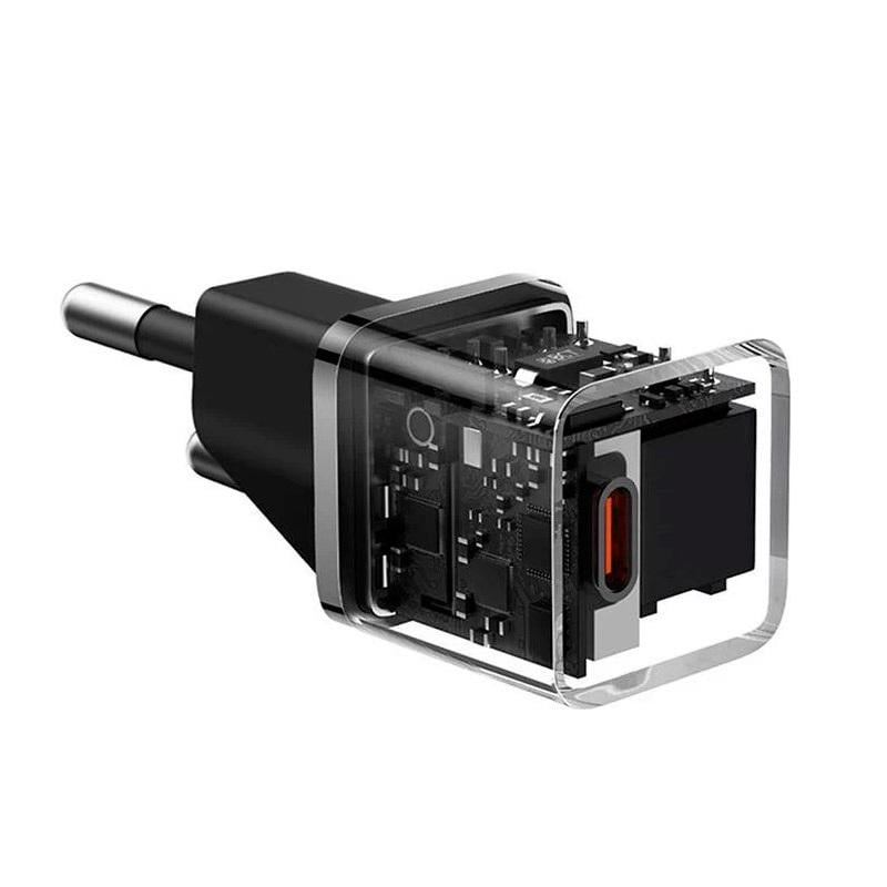 Сетевое зарядное устройство для BASEUS GaN5 Fast Charger mini 1C 20W EU Black (CCGN050101) - фото 5