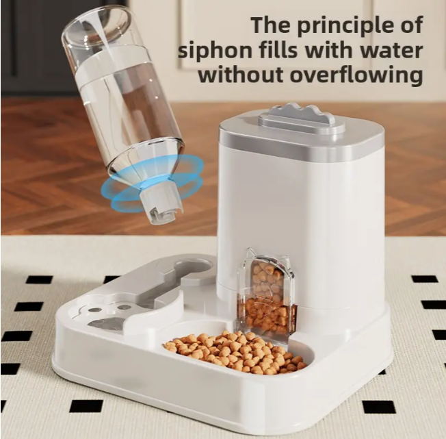 Автоматична годівниця та поїлка 2в1 для котів і собак 500 г 400 мл (2010) - фото 9