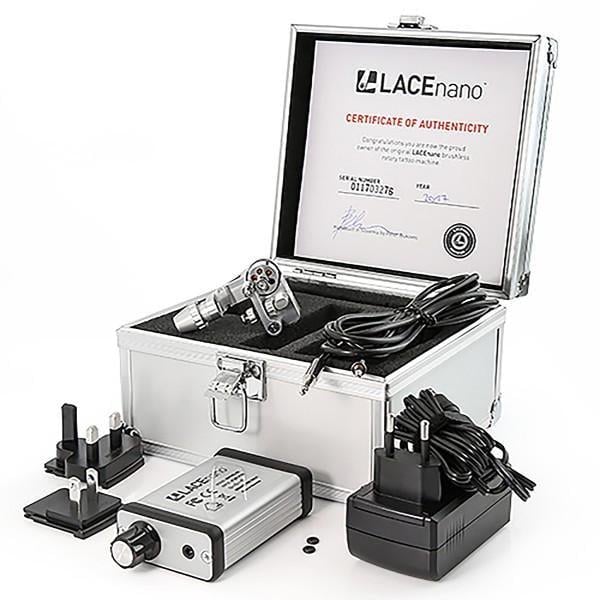 Тату роторная машинка LaceNano в кейсе в комплекте с блоком питания SVN _GPA