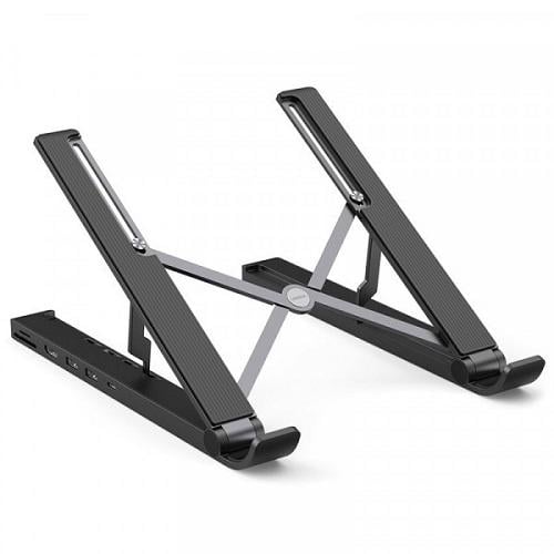 Подставка для ноутбука Ugreen CM359 80551 с HUB Type C 2xUSB 3.2 HDMI 4K SD/TF Черный (573286)