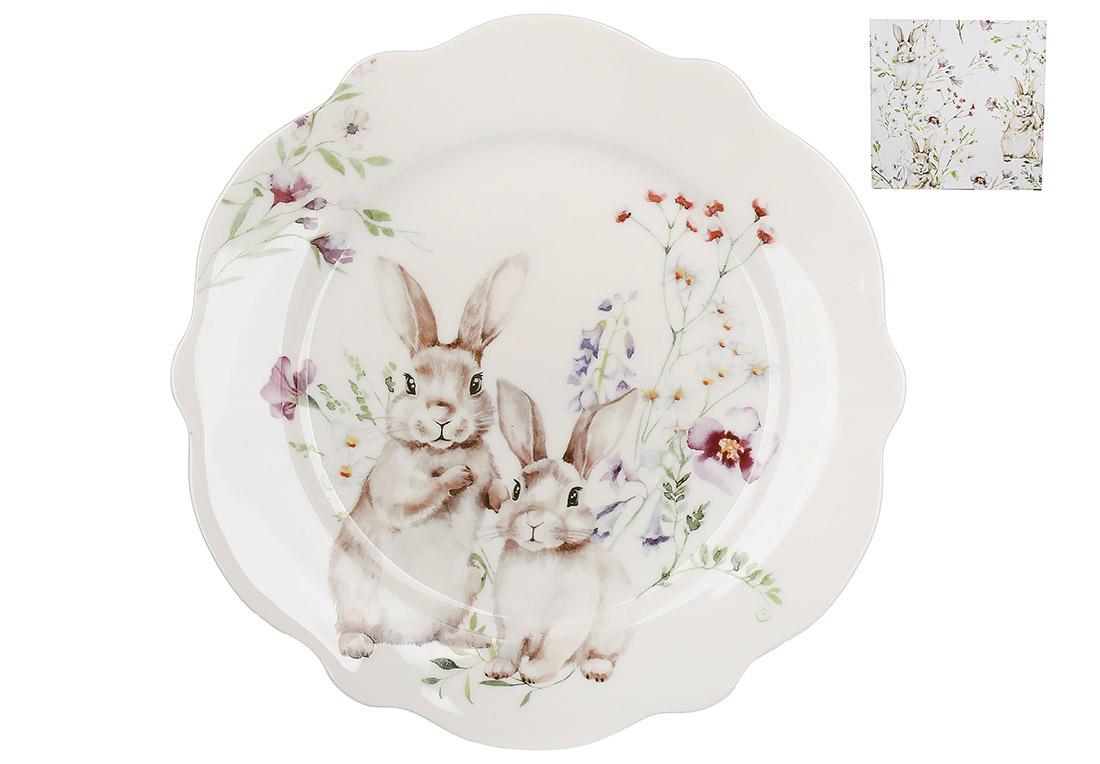 Тарелка фарфоровая BonaDi Spring Story d 19,5 см (K212)