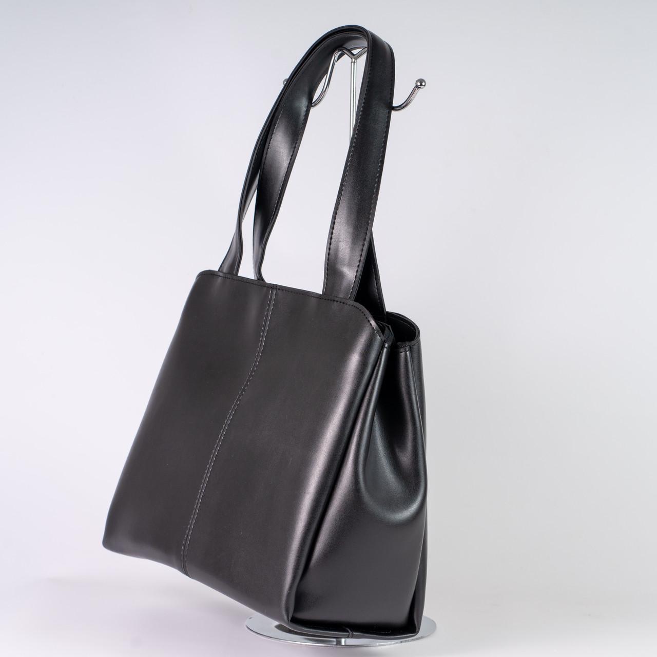 Сумка женская шоппер из экокожи XENIA № 02-25 Черный - фото 4 Сумка женская шоппер из экокожи XENIA № 02-25 Черный - фото 4