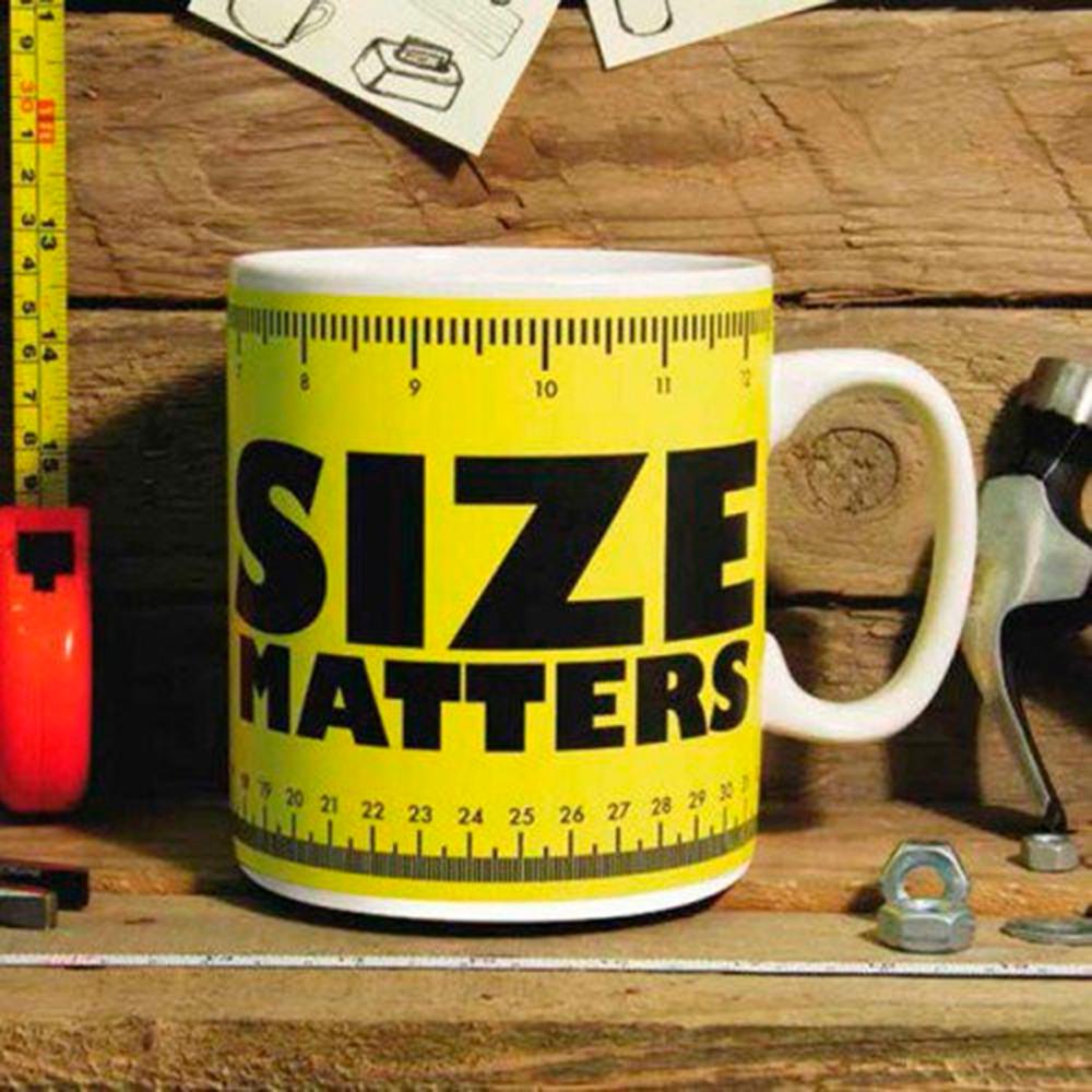 Чашка подарочная керамическая Size matters 1000 мл Желтый (27-PCK-4235) - фото 10