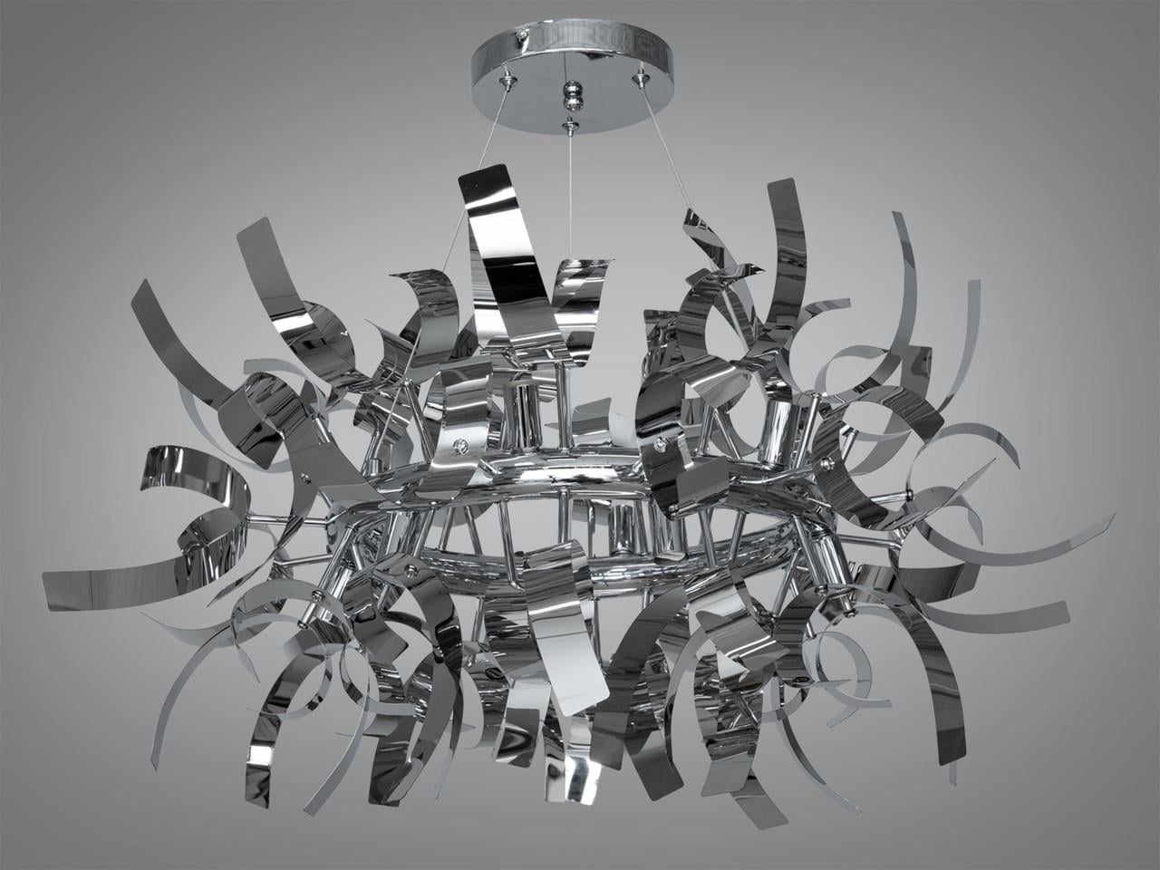 Люстра в стиле арт-деко для холла 1110-12HR-LS на 12 ламп Хром (2477695036)